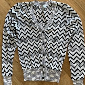 Missoni black & white chevron cardigan